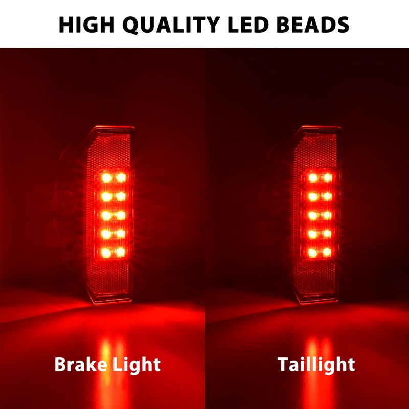 SAUTVS UTV Tail Lights for Polaris Ranger 1000 900 570/ General, Red LED Taillights Rear Brake Stop Lights for Polaris Ranger 900 XP 1000 570 Full Size RGR General 2015-2020 Accessories (2PCS) - Image 2